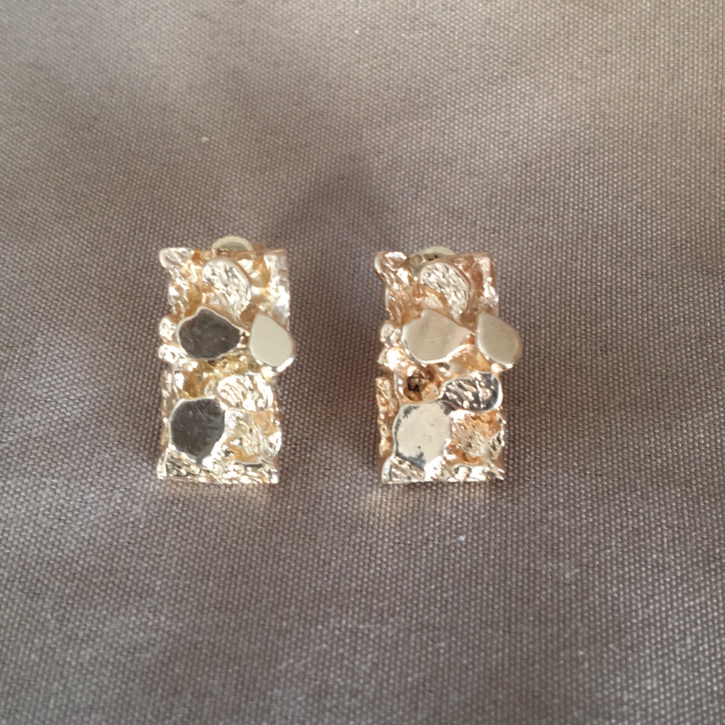 Solid 14k Nugget Earrings Solid 14k Nugget Earrings